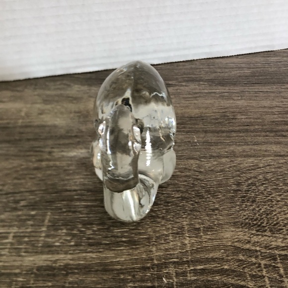 Vtg Clear Glass Dinosaur Figurine Paperweight - Picture 5 of 11